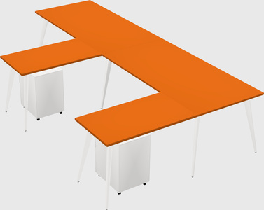 Modern l-shaped office desk