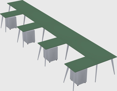 Modern l-shaped office desk