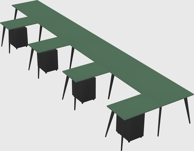 Modern l-shaped office desk