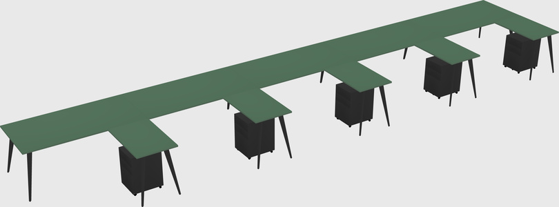 Modern l-shaped office desk