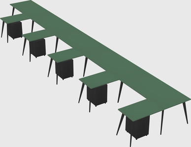 Modern l-shaped office desk