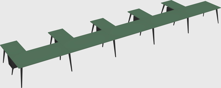 Modern l-shaped office desk