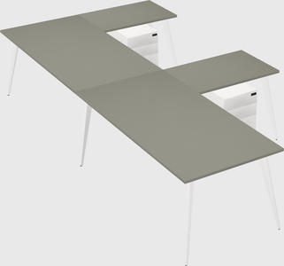 Modern l-shaped office desk