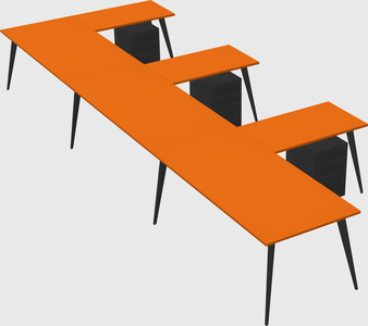 Modern l-shaped office desk