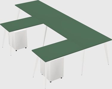 Modern l-shaped office desk
