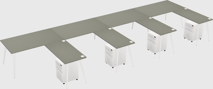 Modern L-shaped Office Desk