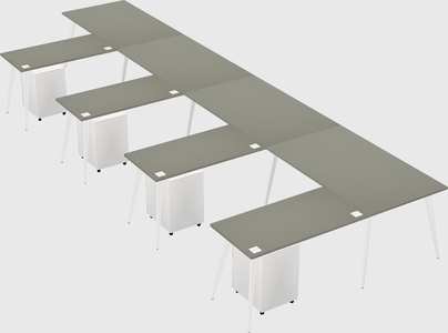 Modern l-shaped office desk