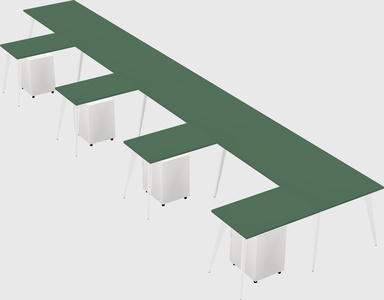 Modern l-shaped office desk