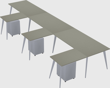 Modern l-shaped office desk