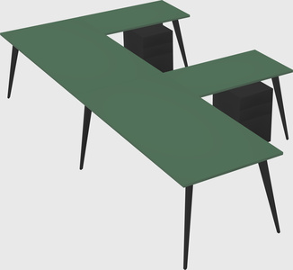 Modern l-shaped office desk