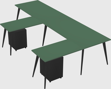 Modern l-shaped office desk