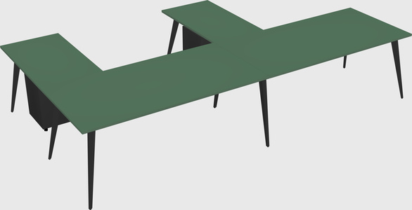 Modern l-shaped office desk