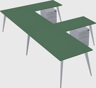 Modern l-shaped office desk