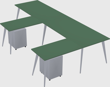 Modern l-shaped office desk