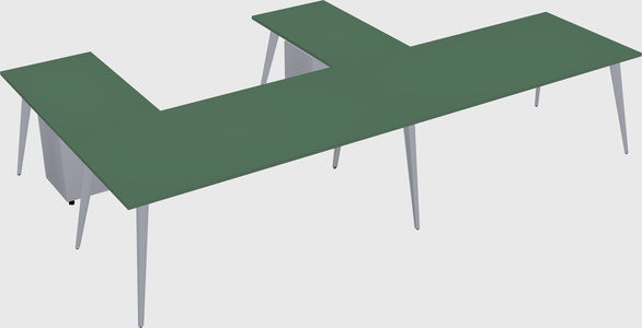 Modern l-shaped office desk