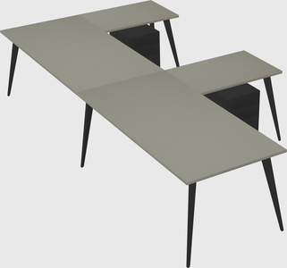 Modern l-shaped office desk