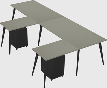 Modern l-shaped office desk
