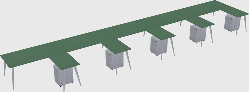 Modern l-shaped office desk