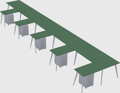 Modern l-shaped office desk