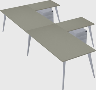 Modern l-shaped office desk