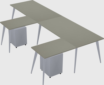 Modern l-shaped office desk