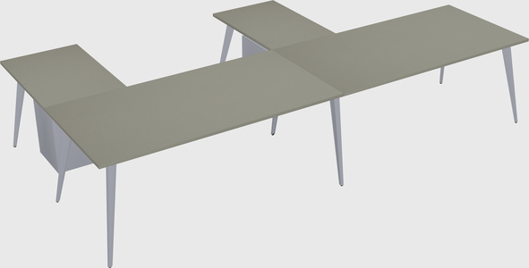 Modern l-shaped office desk