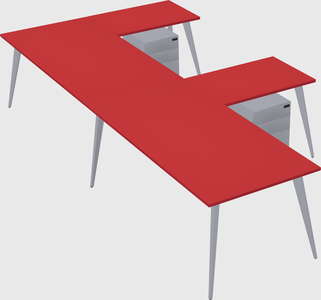 Modern l-shaped office desk