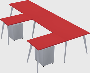 Modern l-shaped office desk