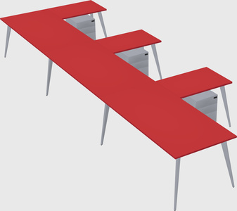 Modern l-shaped office desk