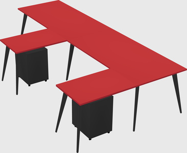 Modern l-shaped office desk