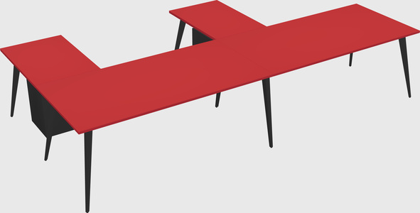 Modern l-shaped office desk