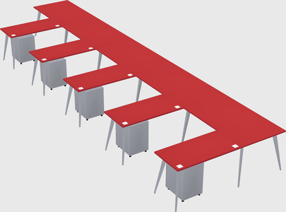 Modern l-shaped office desk