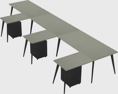 Modern l-shaped office desk