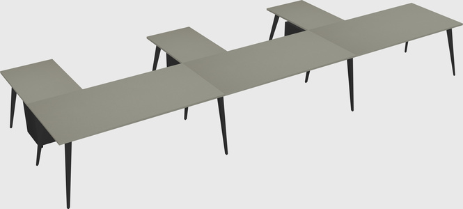 Modern l-shaped office desk