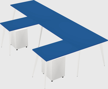 Modern l-shaped office desk