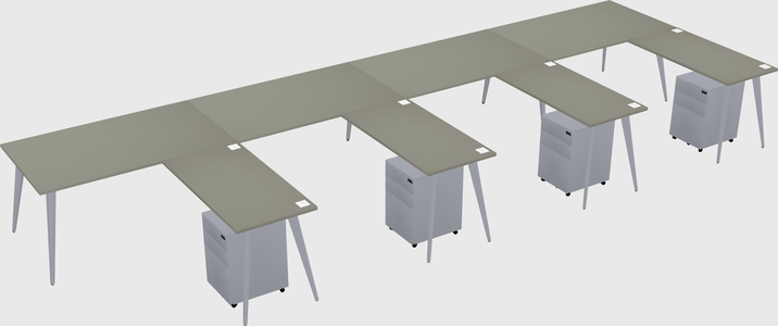 Modern L-shaped Office Desk