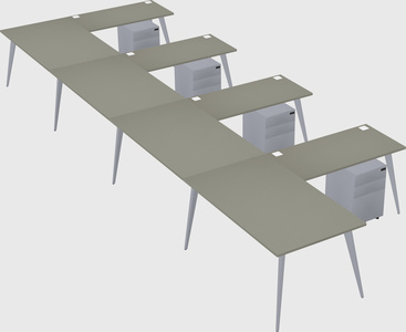 Modern l-shaped office desk