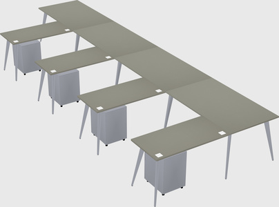 Modern l-shaped office desk