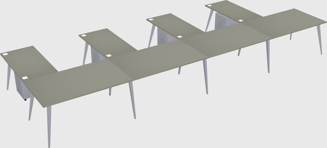 Modern l-shaped office desk