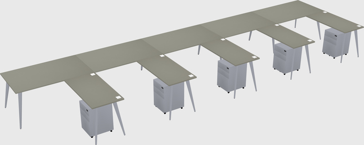 Modern L-shaped Office Desk