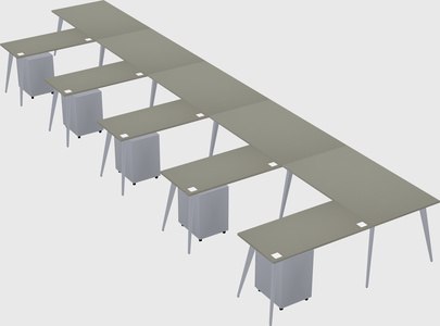 Modern l-shaped office desk