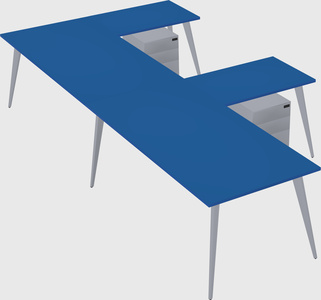 Modern l-shaped office desk