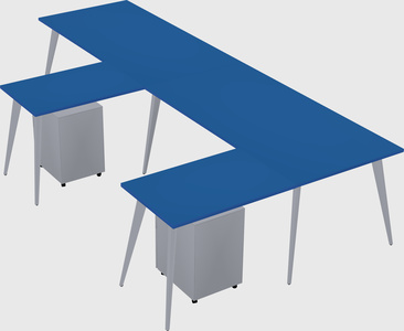 Modern l-shaped office desk