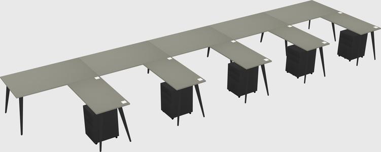 Modern L-shaped Office Desk