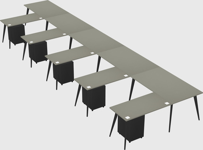 Modern l-shaped office desk