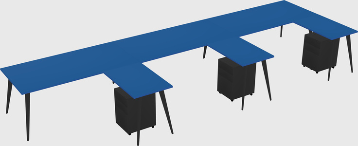 Modern l-shaped office desk
