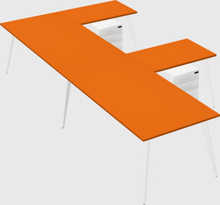 Modern l-shaped office desk