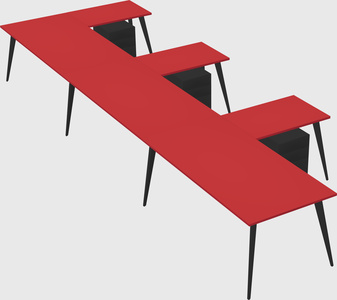 Modern l-shaped office desk