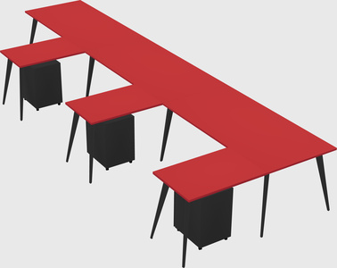 Modern l-shaped office desk
