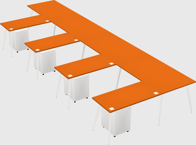 Modern l-shaped office desk